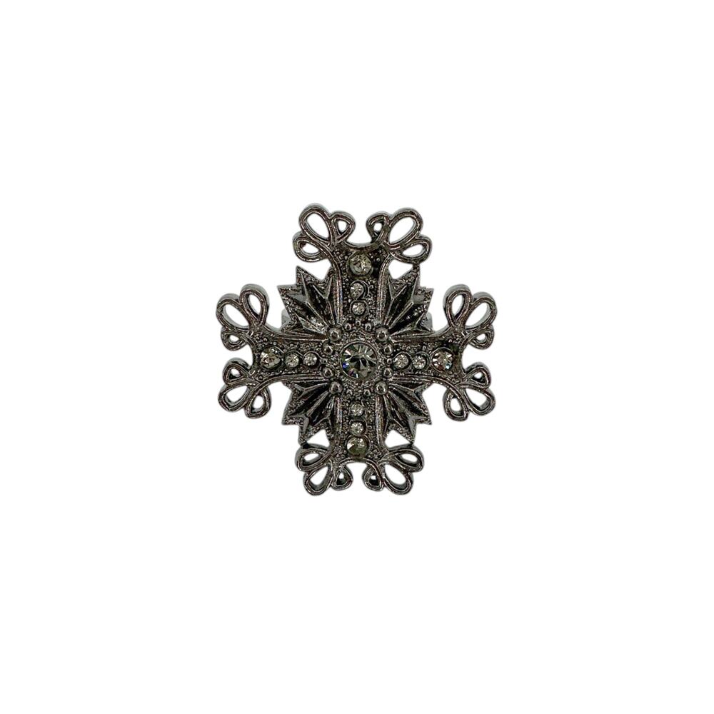 VIRGINS SAINTS & ANGELS VSA Electra Cross Ring in Gunmetal Size 7